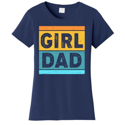 Girl Dad Distressed Color Block Women's T-Shirt