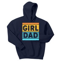 Girl Dad Distressed Color Block Kids Hoodie