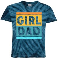 Girl Dad Distressed Color Block Kids Tie-Dye T-Shirt