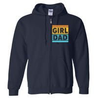 Girl Dad Distressed Color Block Full Zip Hoodie