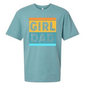 Girl Dad Distressed Color Block Sueded Cloud Jersey T-Shirt