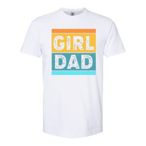 Girl Dad Distressed Color Block Softstyle CVC T-Shirt