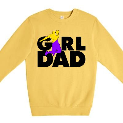 Girl Dad Dunking Tribute Premium Crewneck Sweatshirt