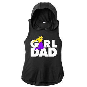 Girl Dad Dunking Tribute Ladies PosiCharge Tri-Blend Wicking Draft Hoodie Tank