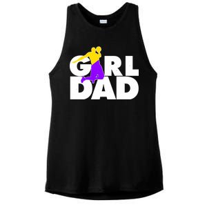 Girl Dad Dunking Tribute Ladies PosiCharge Tri-Blend Wicking Tank