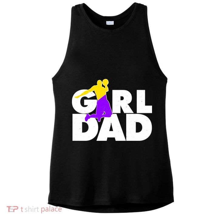 Girl Dad Dunking Tribute Ladies PosiCharge Tri-Blend Wicking Tank