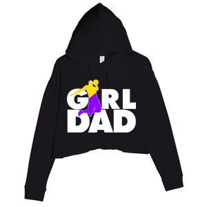 Girl Dad Dunking Tribute Crop Fleece Hoodie