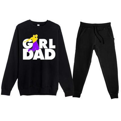 Girl Dad Dunking Tribute Premium Crewneck Sweatsuit Set