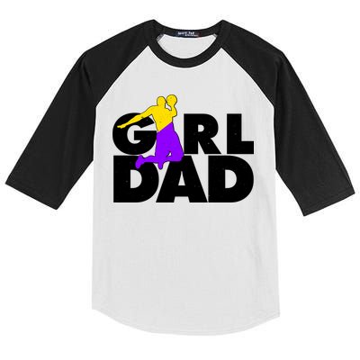 Girl Dad Dunking Tribute Kids Colorblock Raglan Jersey