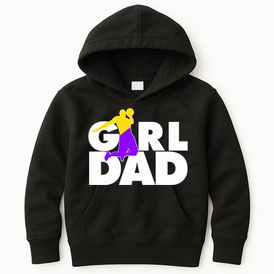 Girl Dad Dunking Tribute Kids Hoodie