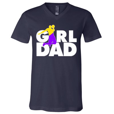 Girl Dad Dunking Tribute V-Neck T-Shirt