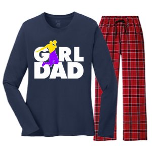 Girl Dad Dunking Tribute Women's Long Sleeve Flannel Pajama Set 