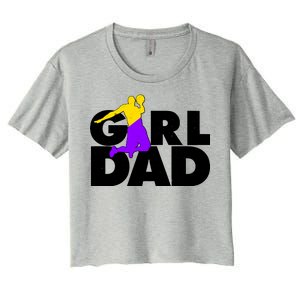 Girl Dad Dunking Tribute Women's Crop Top Tee