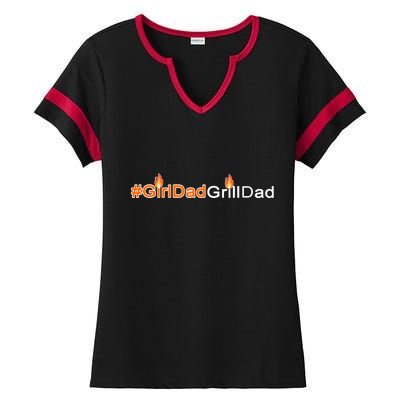 Girl Dad Grill Dad Ladies Halftime Notch Neck Tee