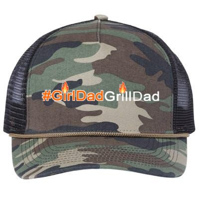 Girl Dad Grill Dad Retro Rope Trucker Hat Cap