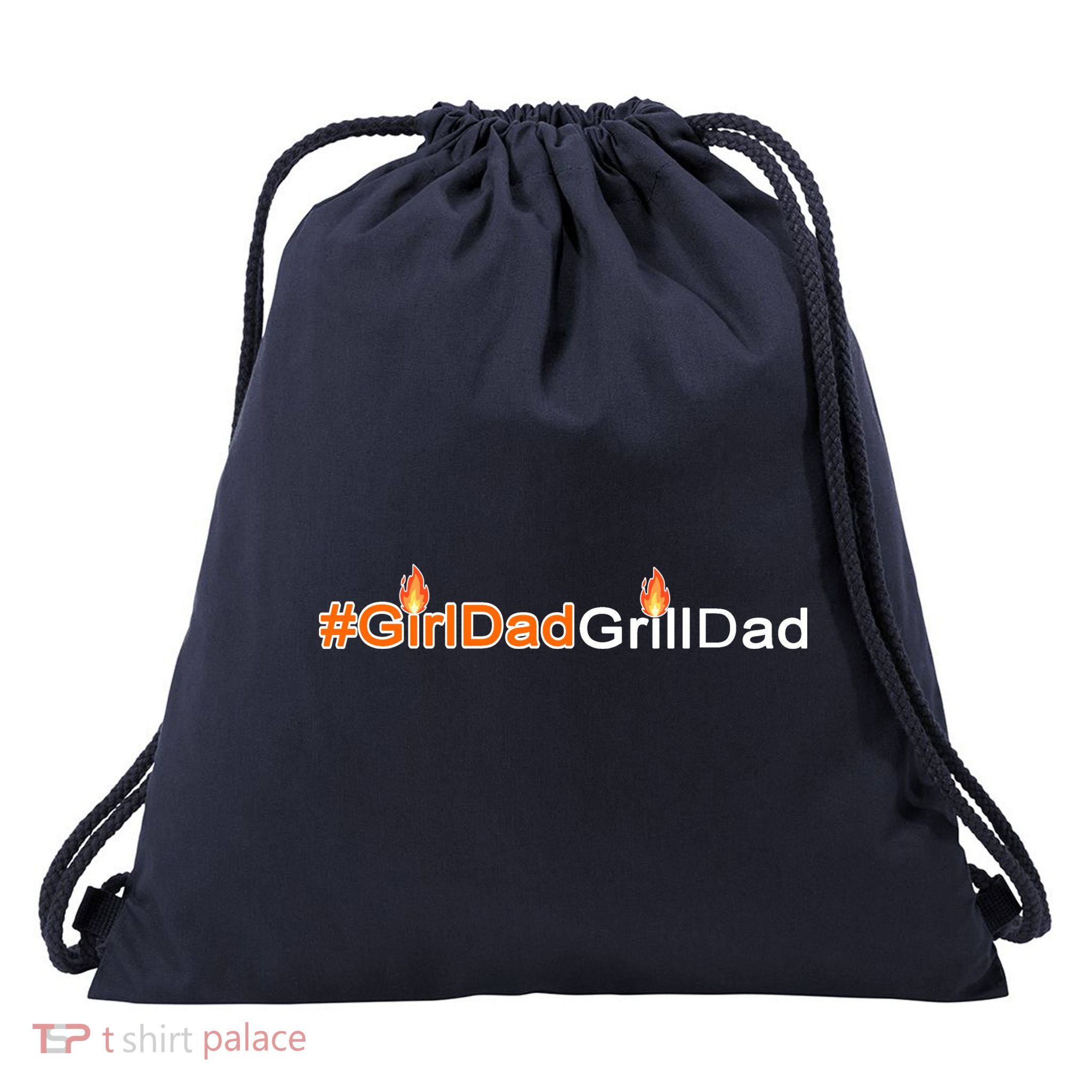 Girl Dad Grill Dad Drawstring Bag