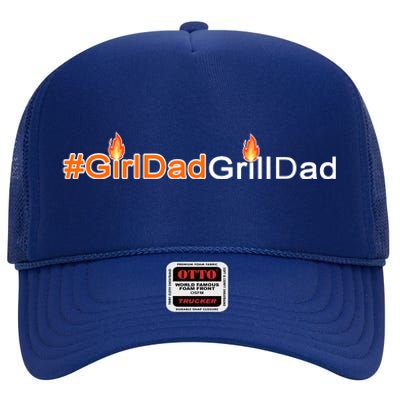 Girl Dad Grill Dad High Crown Mesh Back Trucker Hat