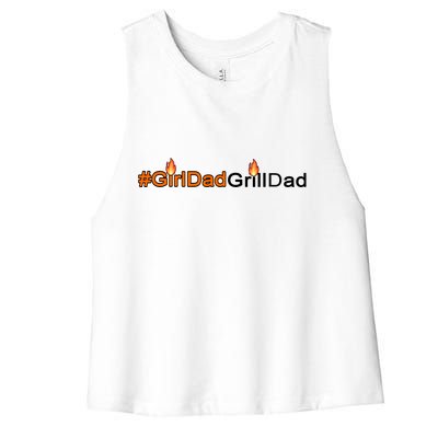 Girl Dad Grill Dad Women's Racerback Cropped Tank