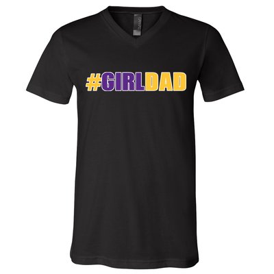 Girl Dad Tribute Memorial V-Neck T-Shirt