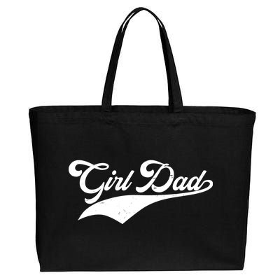 Girl Dad Tribute Cotton Canvas Jumbo Tote