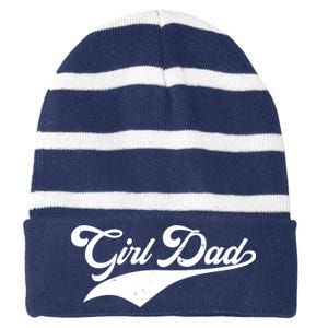 Girl Dad Tribute Striped Beanie with Solid Band