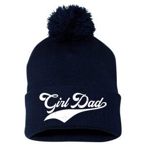 Girl Dad Tribute Pom Pom 12in Knit Beanie