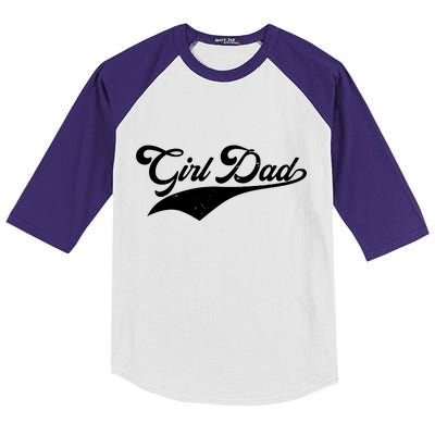 Girl Dad Tribute Kids Colorblock Raglan Jersey