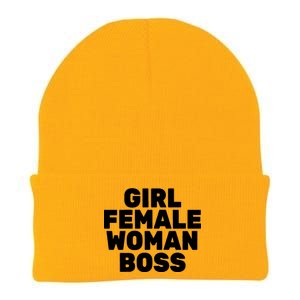 Girl Female Woman Boss Knit Cap Winter Beanie