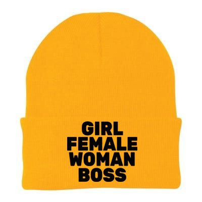 Girl Female Woman Boss Knit Cap Winter Beanie