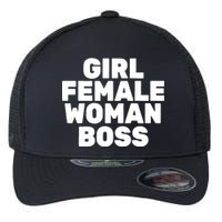 Girl Female Woman Boss Flexfit Unipanel Trucker Cap