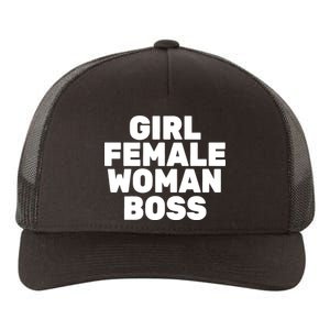 Girl Female Woman Boss Yupoong Adult 5-Panel Trucker Hat