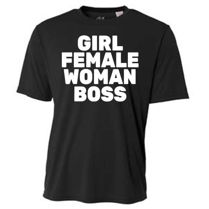 Girl Female Woman Boss Cooling Performance Crew T-Shirt