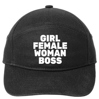 Girl Female Woman Boss 7-Panel Snapback Hat