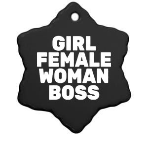 Girl Female Woman Boss Ceramic Star Ornament