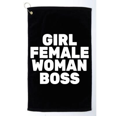 Girl Female Woman Boss Golf Towel