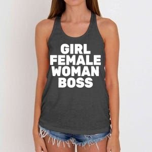 Girl Female Woman Boss Women's Knotted Racerback Tank