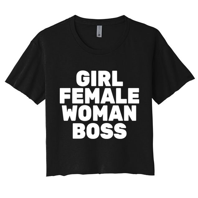 Girl Female Woman Boss Crop Top