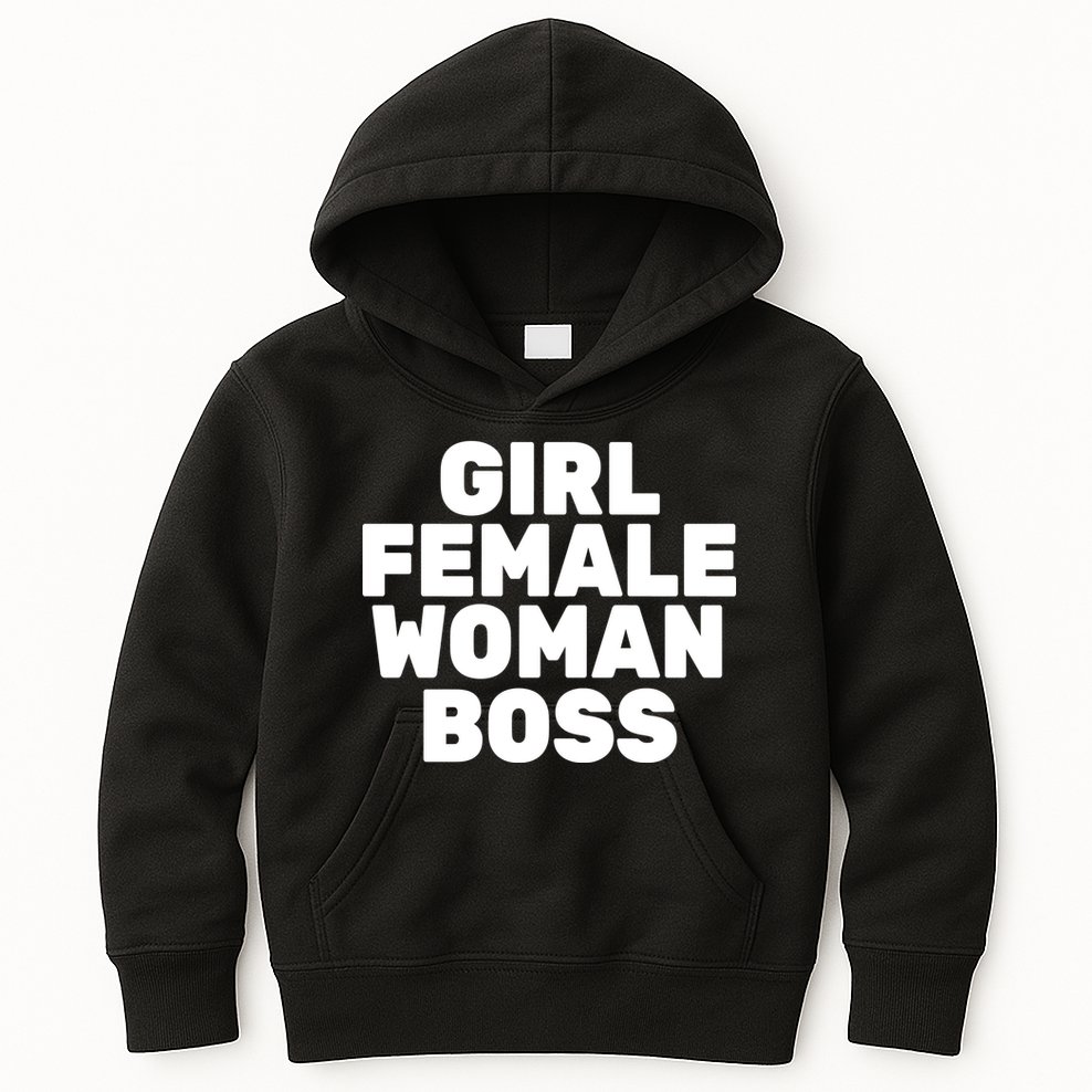 Girl Female Woman Boss Kids Hoodie
