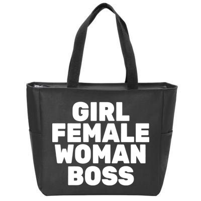 Girl Female Woman Boss Zip Tote Bag