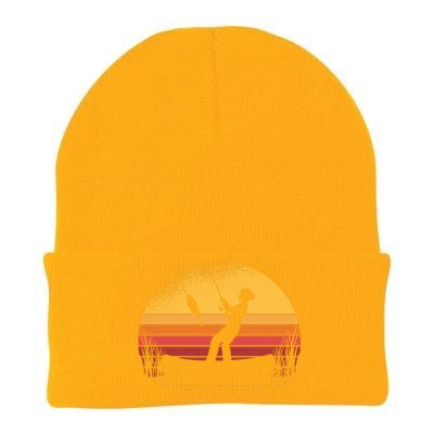 Girl Fishing Sunset Knit Cap Winter Beanie