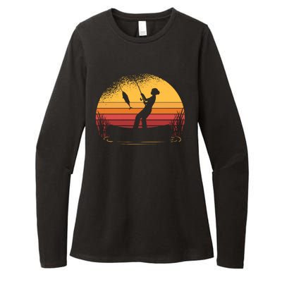 Girl Fishing Sunset Womens CVC Long Sleeve Shirt