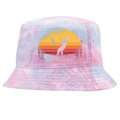 Girl Fishing Sunset Tie-Dyed Bucket Hat