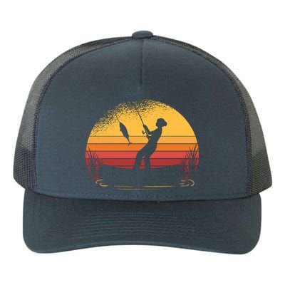 Girl Fishing Sunset Yupoong Adult 5-Panel Trucker Hat