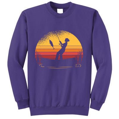 Girl Fishing Sunset Sweatshirt