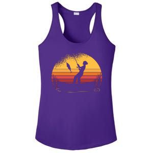 Girl Fishing Sunset Ladies PosiCharge Competitor Racerback Tank