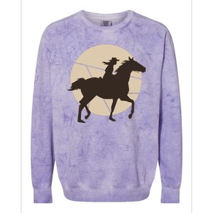 Girl Horse Rider Colorblast Crewneck Sweatshirt