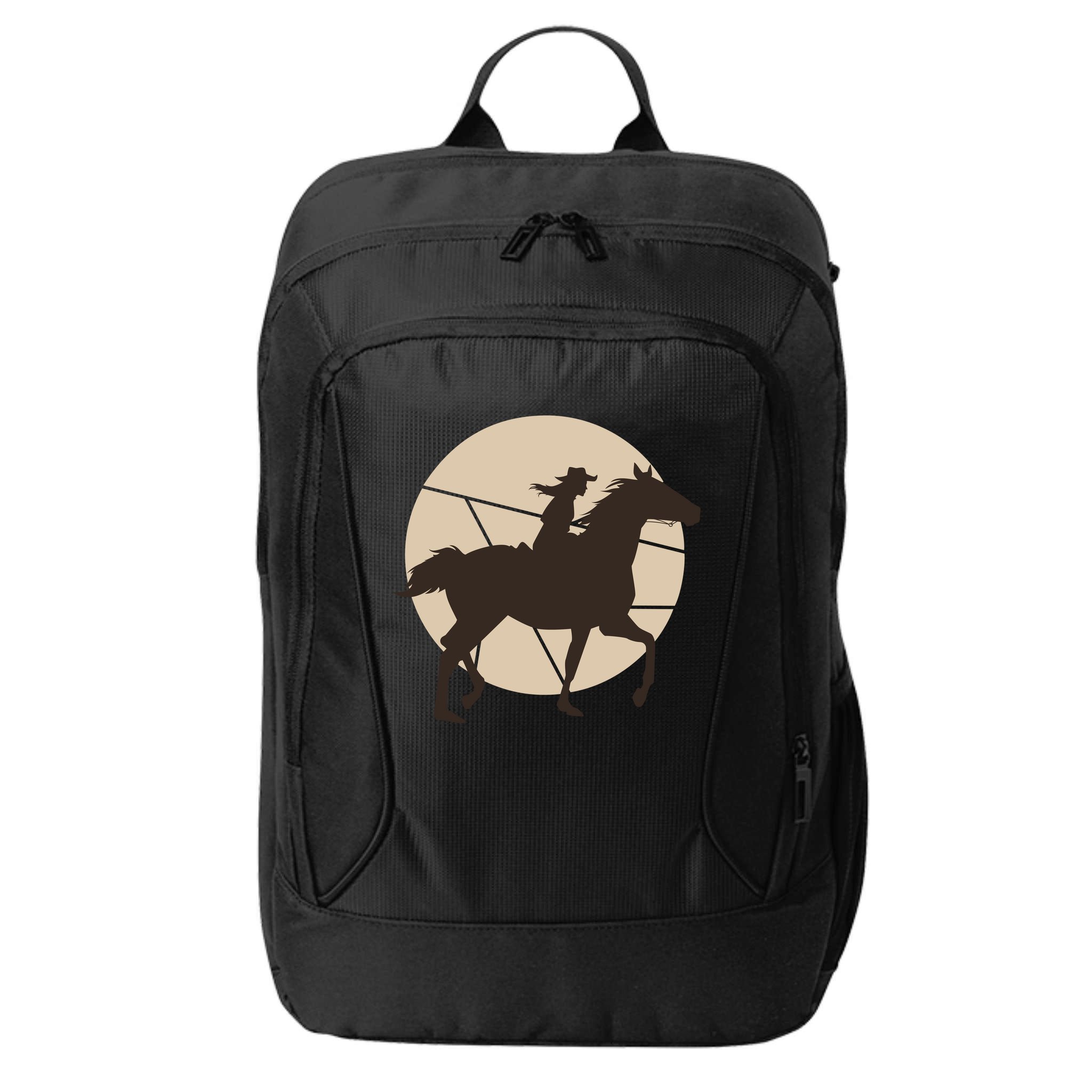Girl Horse Rider City Backpack
