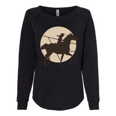 Girl Horse Rider Womens California Wash Sweatshirt