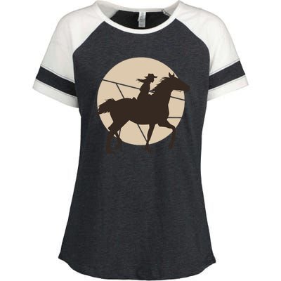 Girl Horse Rider Enza Ladies Jersey Colorblock Tee