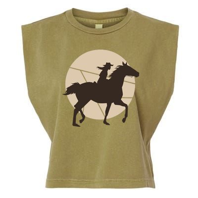 Girl Horse Rider Garment-Dyed Women's Muscle Tee